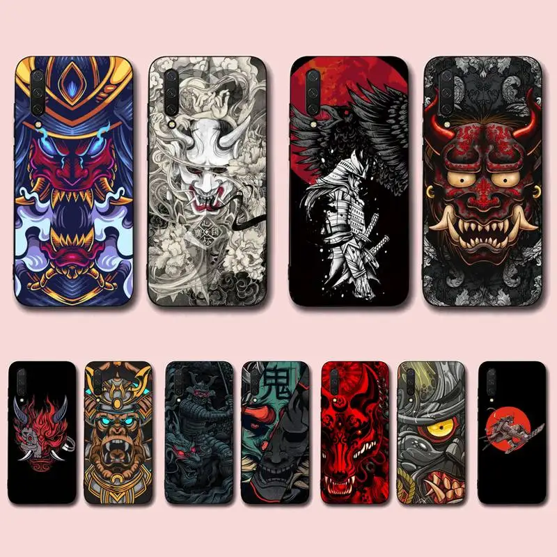 

Samurai Oni Mask Phone Case for Xiaomi mi 5 6 8 9 10 lite pro SE Mix 2s 3 F1 Max2 3