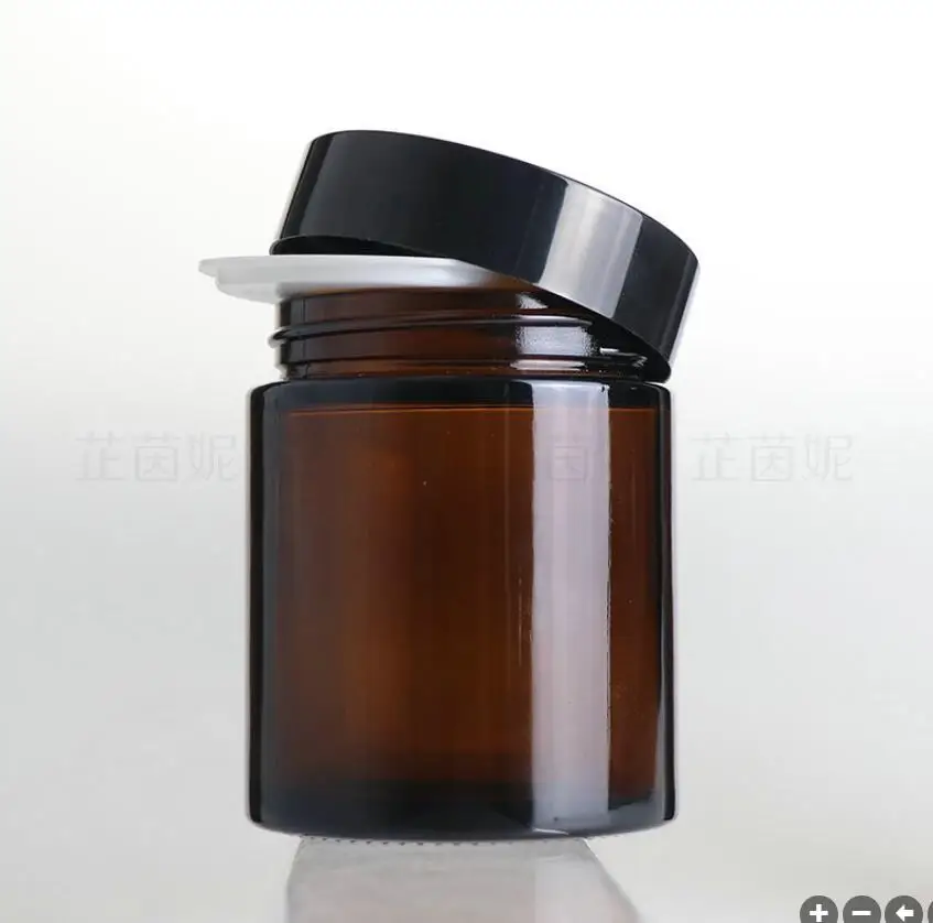 100G brown glass jar/bottle/pot mask/night cream/essence /body cream/moisturizer/gel serum cosmetic packing bottle - купить по