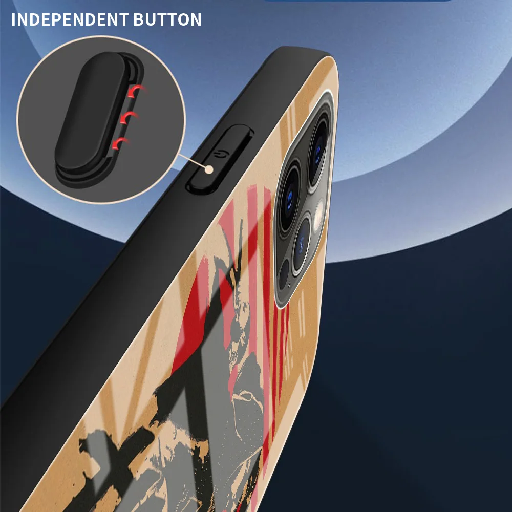 Чехол для iPhone 13 11 12 Pro XR X XS Max 7 8 6 6S Plus SE 2020 с закаленными черными краями |