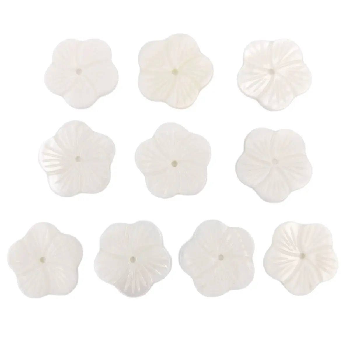 

Lots 10 PCS 18mm Natural White Shell Flower Loose Charms DIY Mother of pearl
