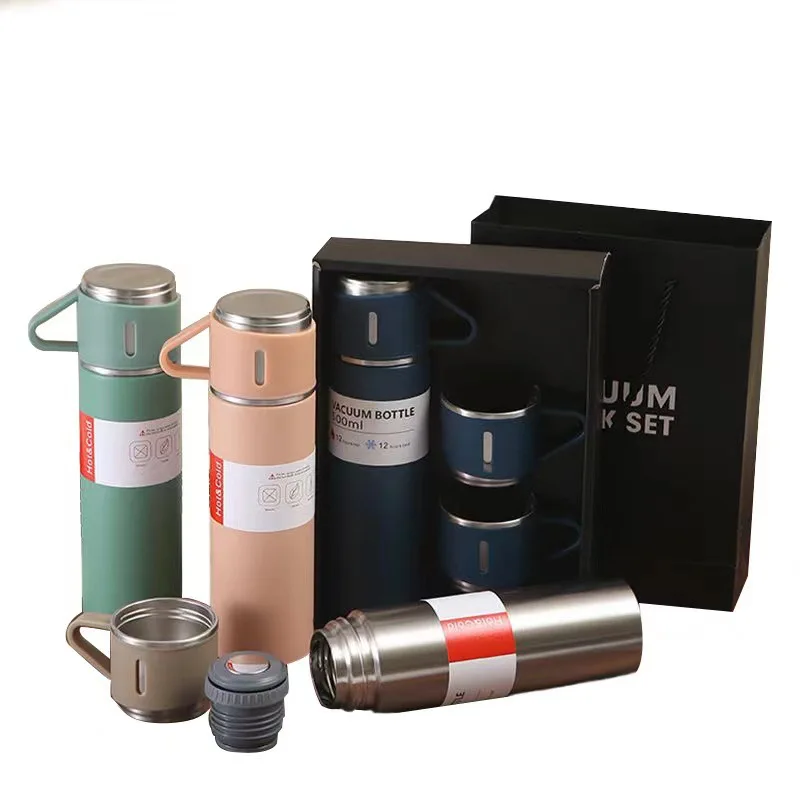 Hot Water Bottle Double Layer Stainless Steel Vacuum For Office Business Gift Set Insulation Couple Cup