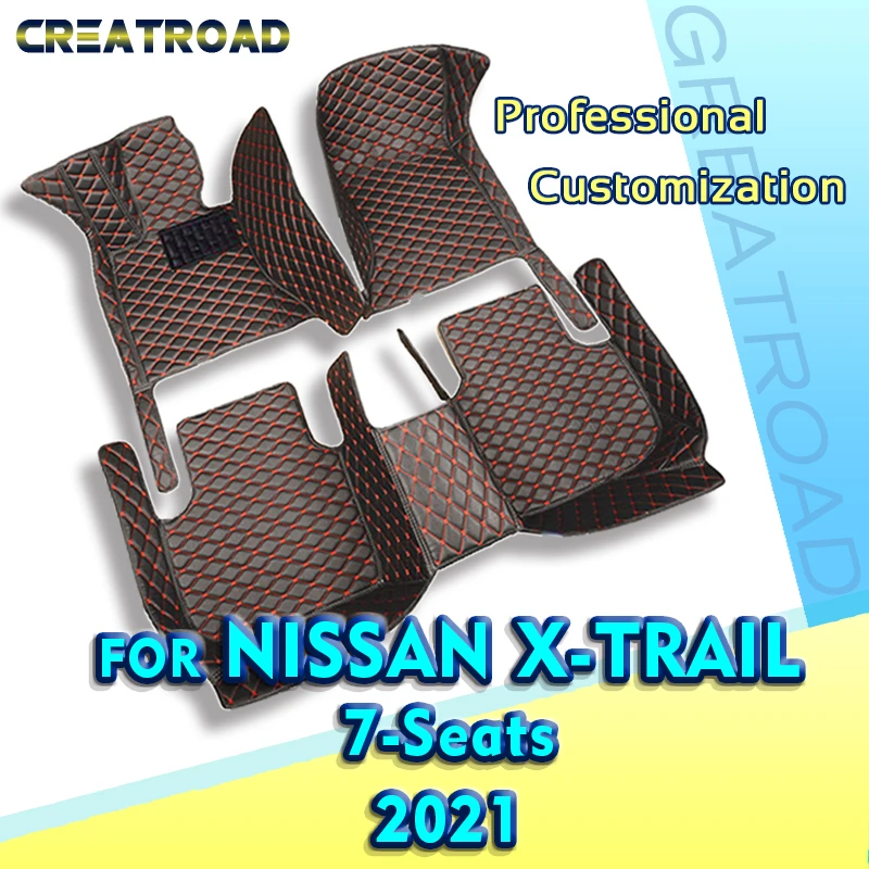 

Car Floor Mats For Nissan X-Trail Seven Seats 2021 Custom Auto Foot Pads Automobile Carpet Cover Interior Accessories