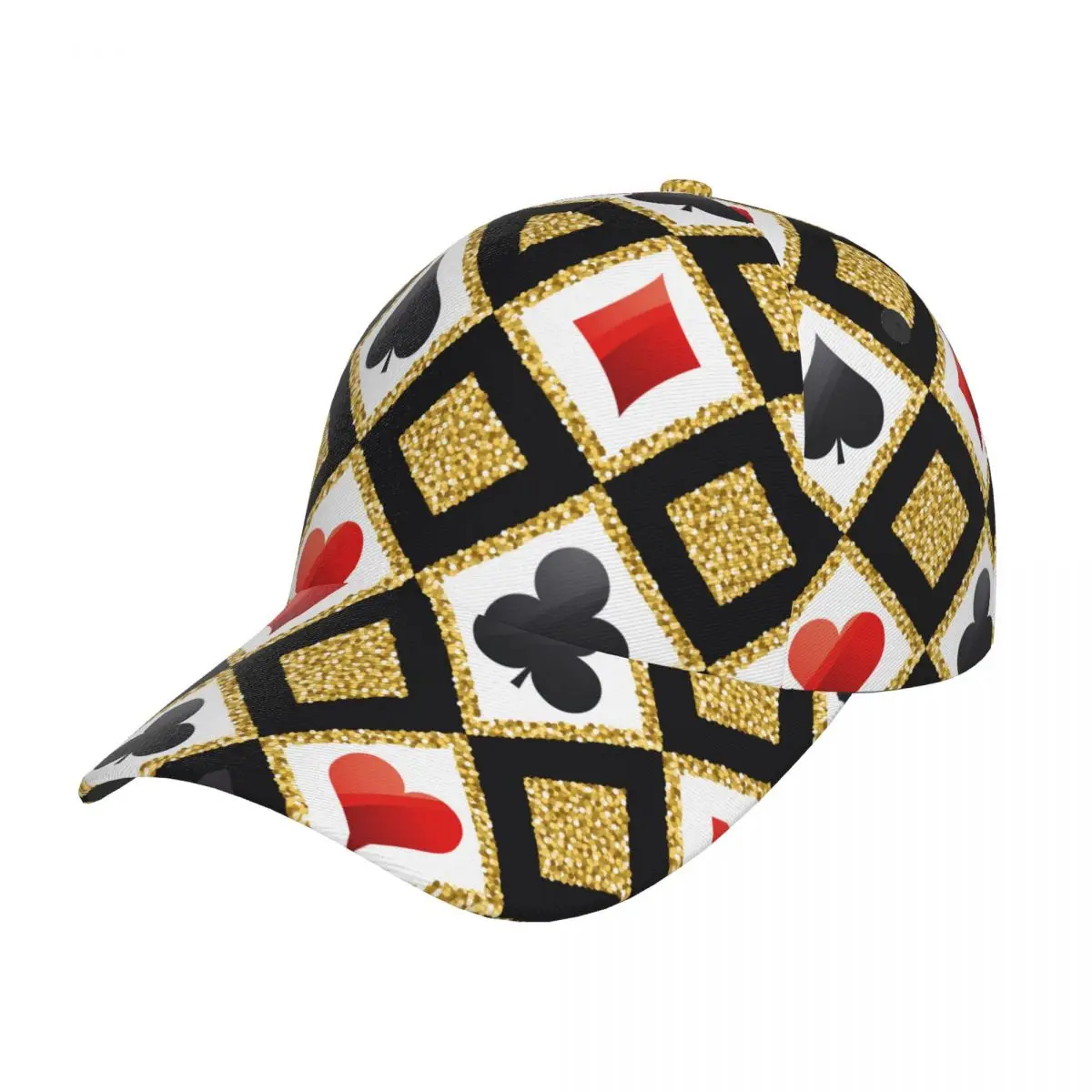 

Golf hat men Baseball Cap Golden Alice In Wonderland Poker Casual Snapback Hat Outdoor Hip Hop Hats For Men Women Unisex