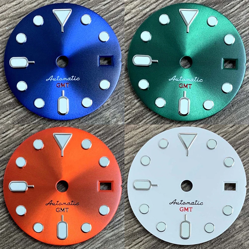 NH34 циферблат белый/черный/зеленый/синий/оранжевый 28 5 мм GMT подходит для механизм