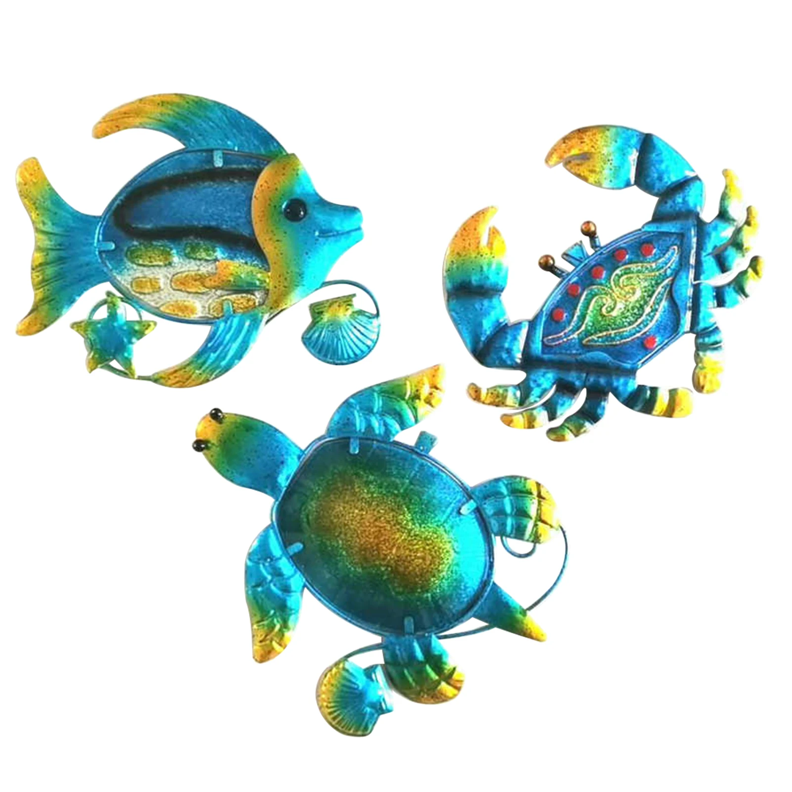

3 шт., морская черепаха, балкон, спальня, палуба, крытый и наружный тематический океан, для дома, сада, бассейна, рыбы, краб, настенное украшени...
