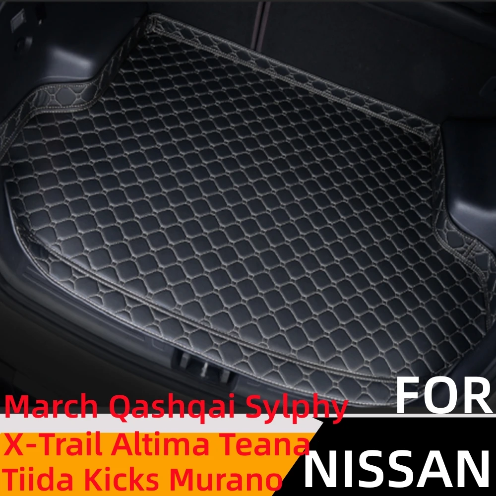 Sinjayer 5Colors Car Trunk Mat Tail Boot Cargo Cover Pad For NISSAN Tiida X-Trail Kicks Murano March Qashqai Sylphy Altima Teana