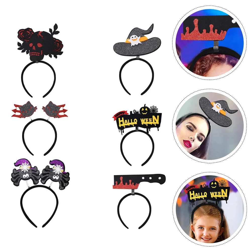 

6Pcs Felt Headbands Cosplay Plastic Headbands Party Props
