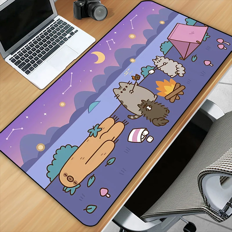 Mouse Pad Mat Computer Mousepad 90x40cm Natural Rubber XXL Mouse Pad Gamer Desk Mat 90x30CM Gamer Keyboard Mouse Funny Cute Cats