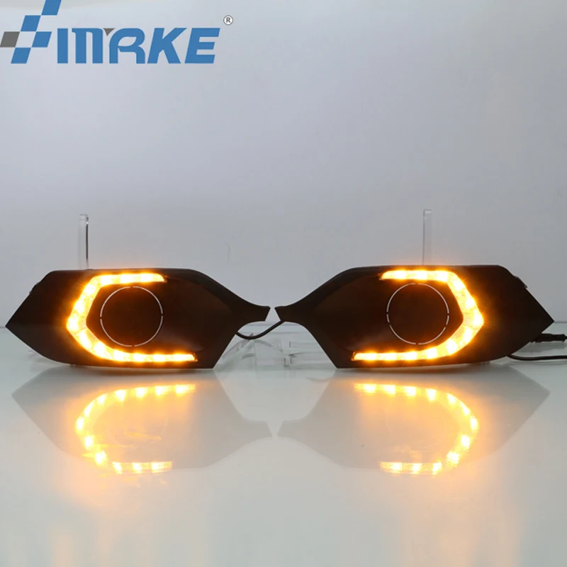 Car Flashing Matt or Gloss style For Mitsubishi Pajero Sport 2016 2017 LED DRL Daytime running lights fog lamp |