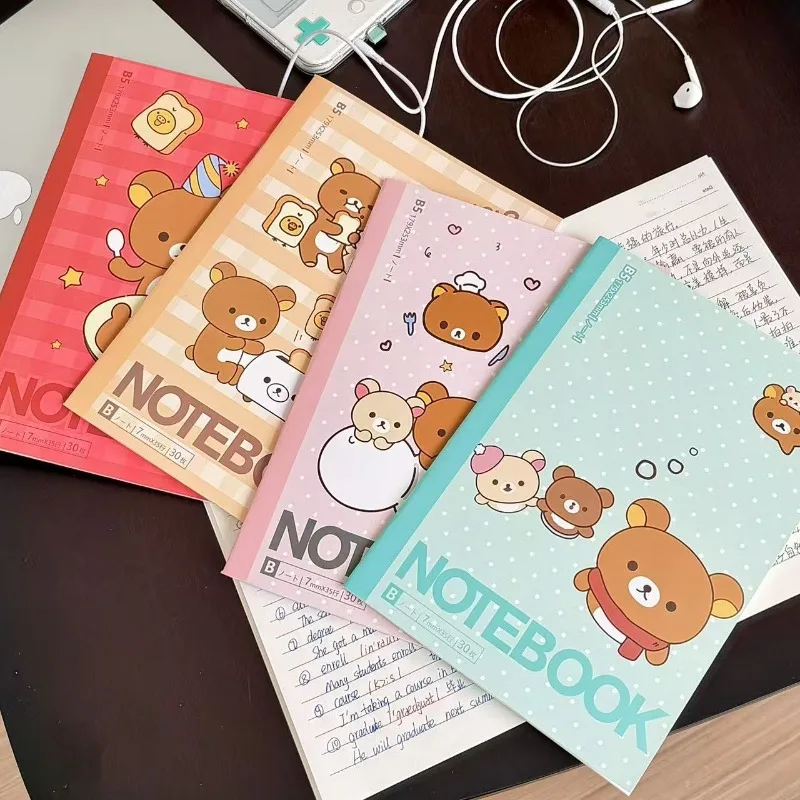 Фото Блокнот Rilakkuma A5 в стиле Ins: милый, для мальчиков и девочек, с аниме-персонажами, кавайный, для записей, для студентов, красивый, модный дневник, канцелярские товары №4