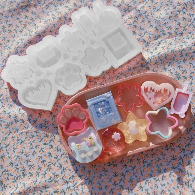 

Silicone Decoration Molds Love Assemble Ornament Keychain Mold DIY Pendant Jewelry Epoxy Resin Crafting Molds