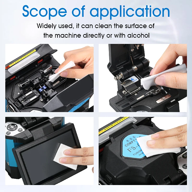 AUA-Y3 Optical Fiber Cleaning Wipes Dust-free Platform Low Lint Paper FTTH Tools 100pieces / box