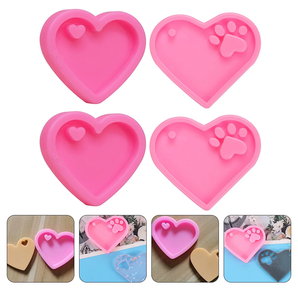 

Mold Molds Animal Resin Casting Heart Paw Silicone Pendant Making Mould Epoxy Diy Mirror Soapkeychain Jewelry Chocolate Cookie