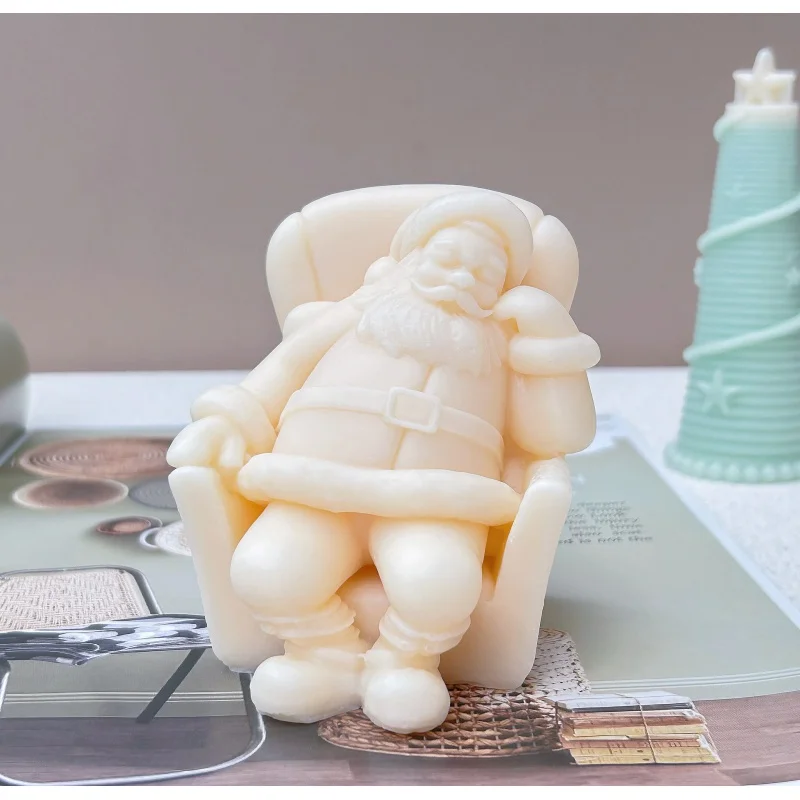 Трансграничная горячая Санта-Клаус спальная свеча силиконовая форма сделай сам