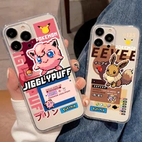 pokemon pikachu transparent phone cases for iphone 11 12 13 pro max 6s 7 8 plus xs max 12 13 mini x xr se 2020 soft tpu carcasa