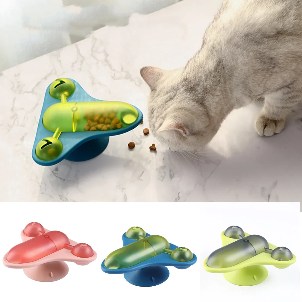 

Rotary Airplane Cat Toy Food Dropping Plane Interesting Kitten Supplies Pet Puzzle Tool Cat Interactive Toy xobw