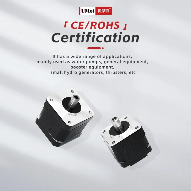 Фото UMOT DC 24V Микро Шаговый двигатель 28 мм Nema 11 Полый вал 8 мм Двигатель с двойным выходом Nema11 Мини-двигатель De Passo для 3d-принтера с ЧПУ №5