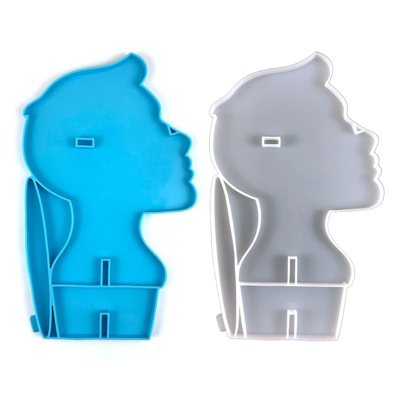 

B36D Head Shape Shelf Mold Silicone Jewelry Display Stand Resin Mould DIY Art Crafts