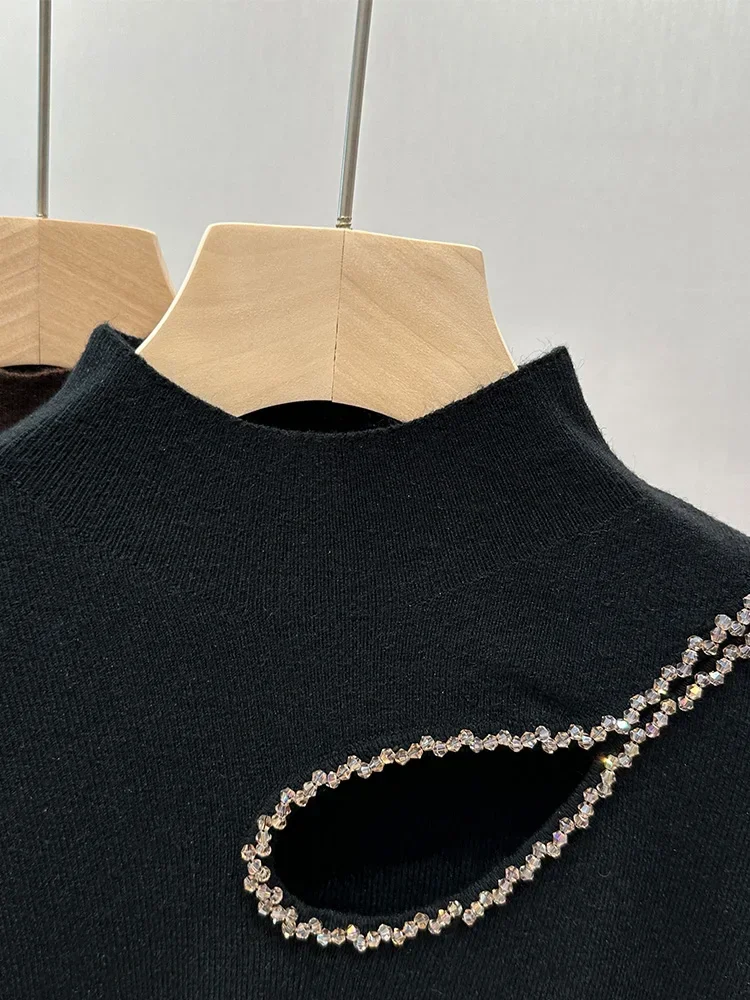 Стильный пуловер в Корейском стиле свитер с полувысоким воротником французской