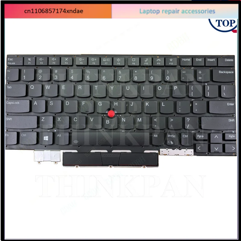 Фото Оригинальная американская клавиатура с подсветкой для Lenovo Thinkpad X1 Carbon 9-го поколения 2021 года, тип 20X №2