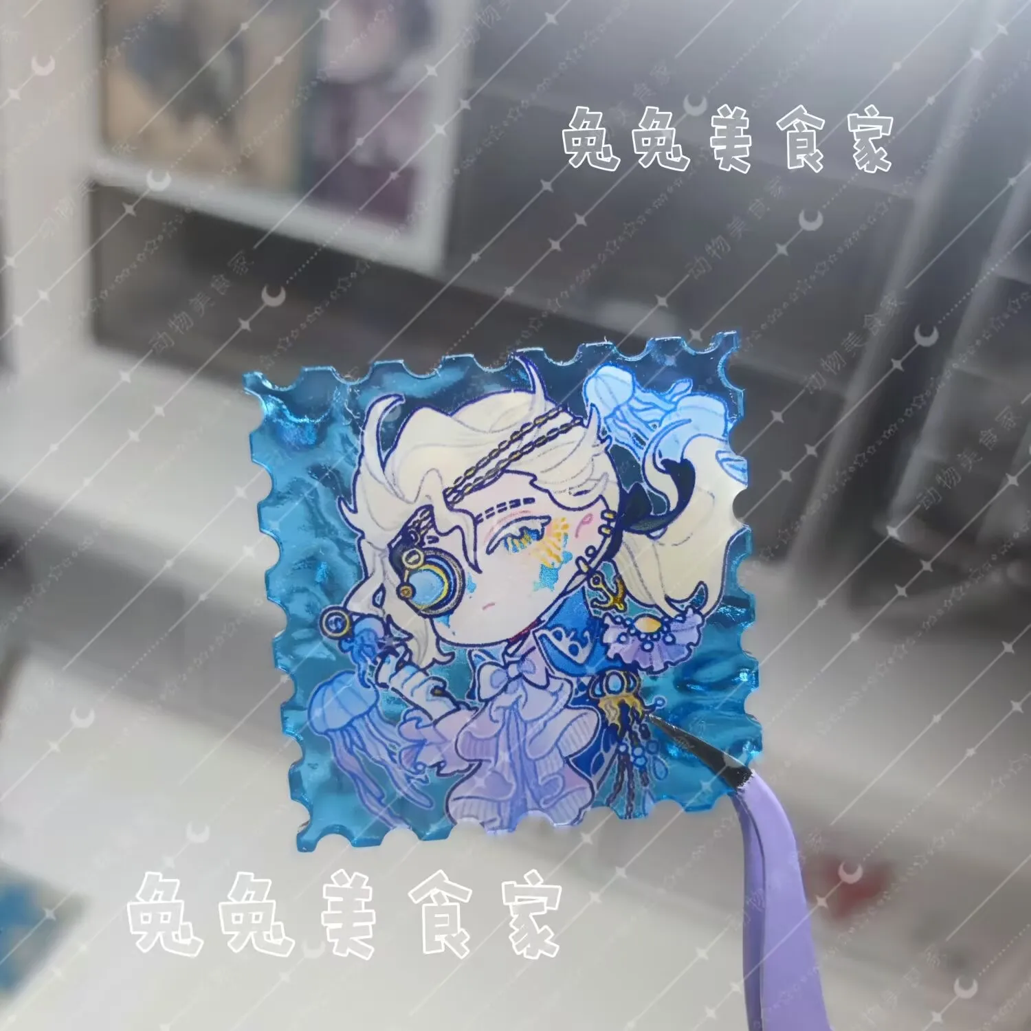 Фото Identity V Оригинальная периферия Fanfiction пятой личности, подвеска-штамп с водной рябью «Композитор Ghost Sail» №4