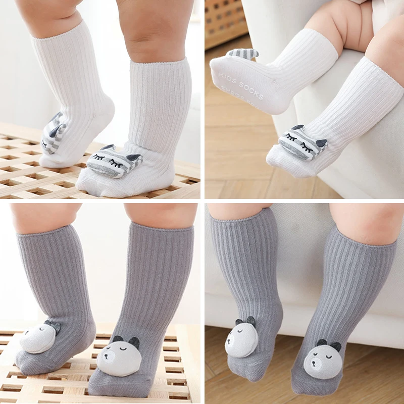 Kids Children's Socks for Girls Boys Non-slip Print Cotton Toddler Baby Cartoon Socks for Newborns Infant Short Socks Clothing