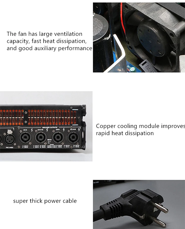 Профессиональный 4-канальный усилитель мощности звука FP10000 4x1350 Вт