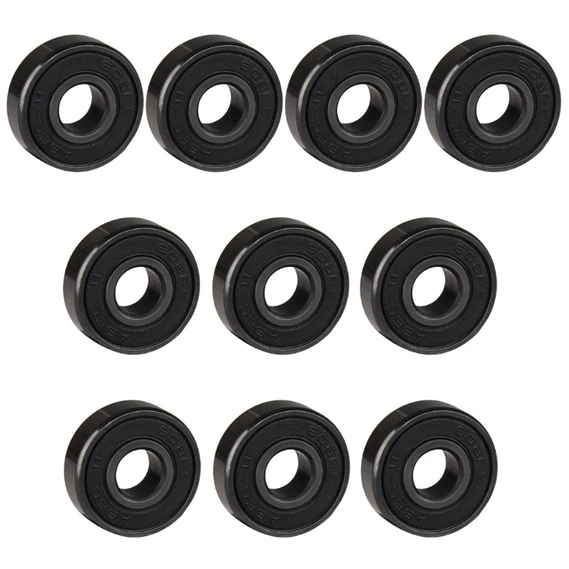 

10-Piece Skate Bearings 608RS ABEC-11 Ball Bearing Carbon Steel High Speed Bearings 8X22X7mm for Longboard Inline Skates