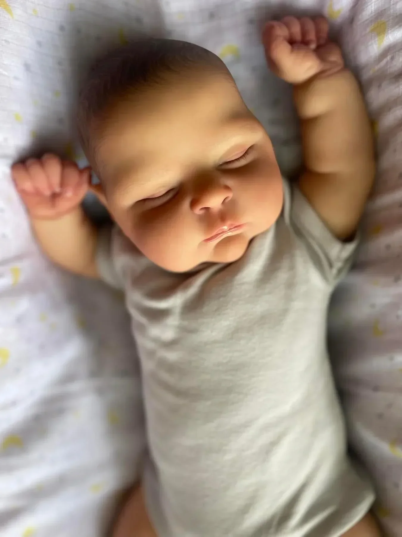 NPK 19-дюймовая персиковая ткань для тела Reborn спящая кукла с 3D-кожей многослойная