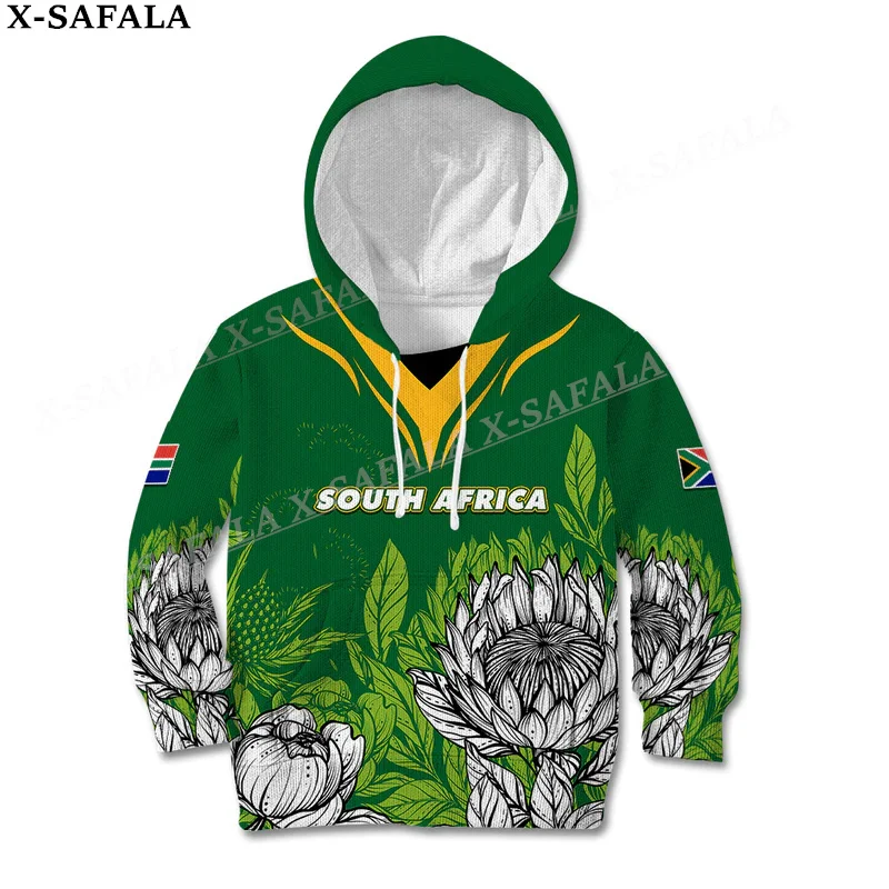 Толстовка с 3D принтом флаг Южной Африки весна-лето Детская верхняя одежда