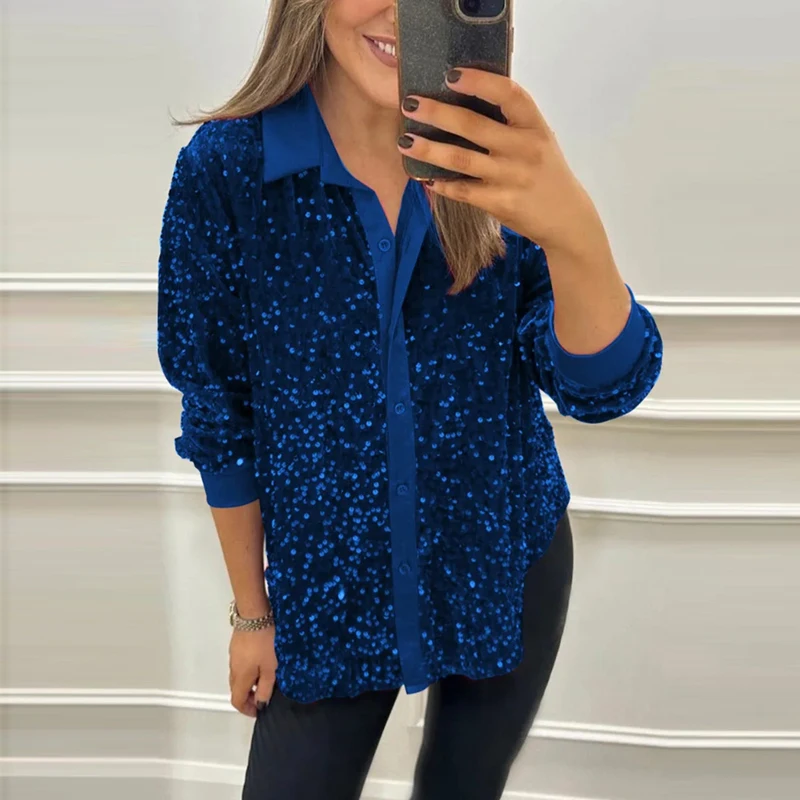 Женская блузка с лацканами