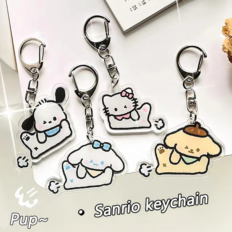 Милый брелок Sanrio в виде сумки подвеска мультяшной мелодии коричной Hello Kitty