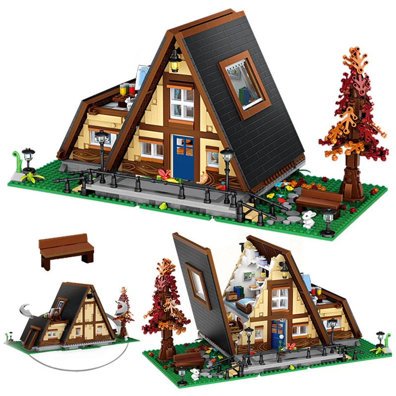

Creative Mini Town Cabin Villa Wooden Hut Bricks Sets Forest Elves Tree House Building Block Boys Toys Kids Christmas Gift