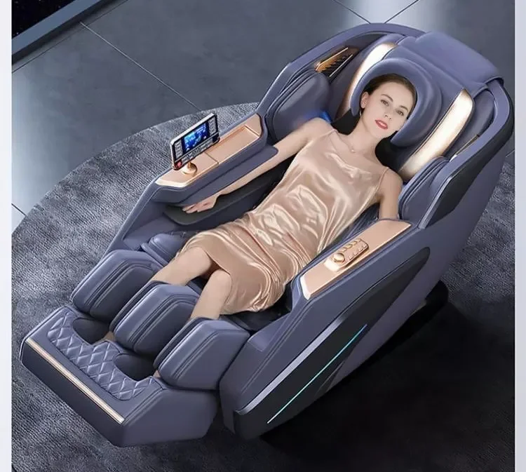C101 Latest High Quality Massage Chair Zero Gravity Touch Screen Leather Office Full Body Airbags Wrap