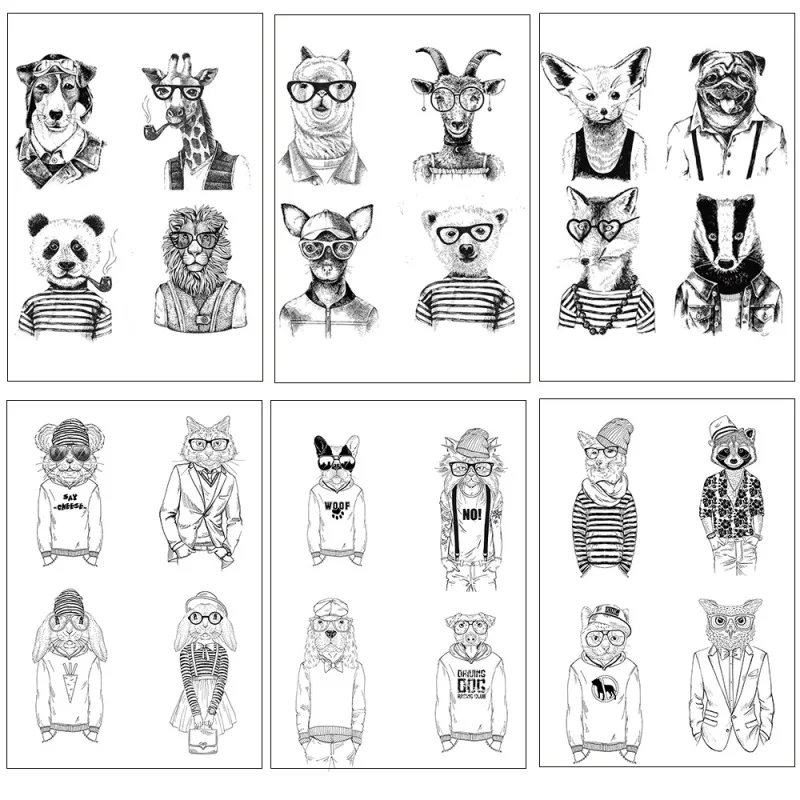 

Cartoon Animal Portrait Transparent Clear Silicone Stamp/Seal for DIY Scrapbooking/photo Album Decorative Clear Stamps