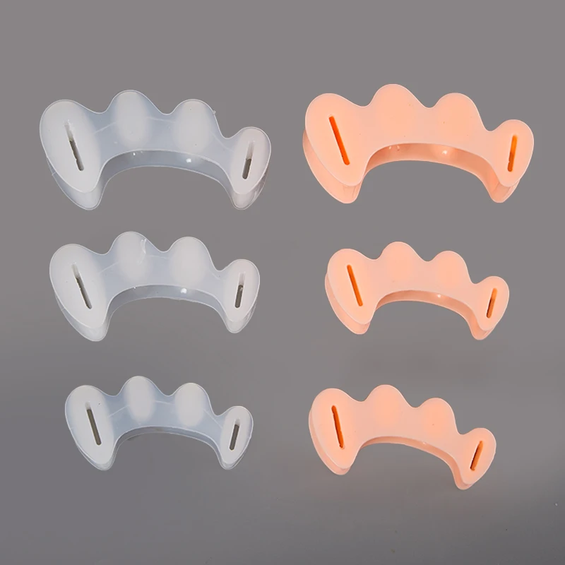 

2Pcs=1Pair Hard Silicone Toe Finger Separator 3 Hole Hallux Valgus Orthopedic Spacers Bunion Overlapping Hammer Foot Corrector