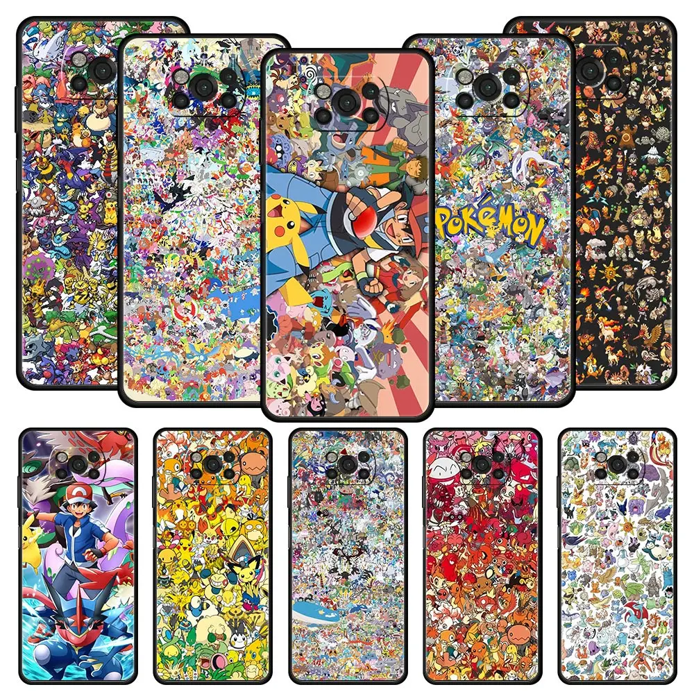 

Japan-Pokemon-Ocket-Monster Phone Case for Xiaomi Poco X3 NFC M3 M4 Pro 5G F3 GT F1 Redmi 10 Note 11 9 9S 9T Cover Coque Shell