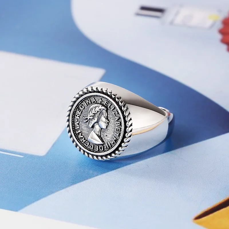 Женское кольцо из чистого серебра S925 с регулируемым отверстием для