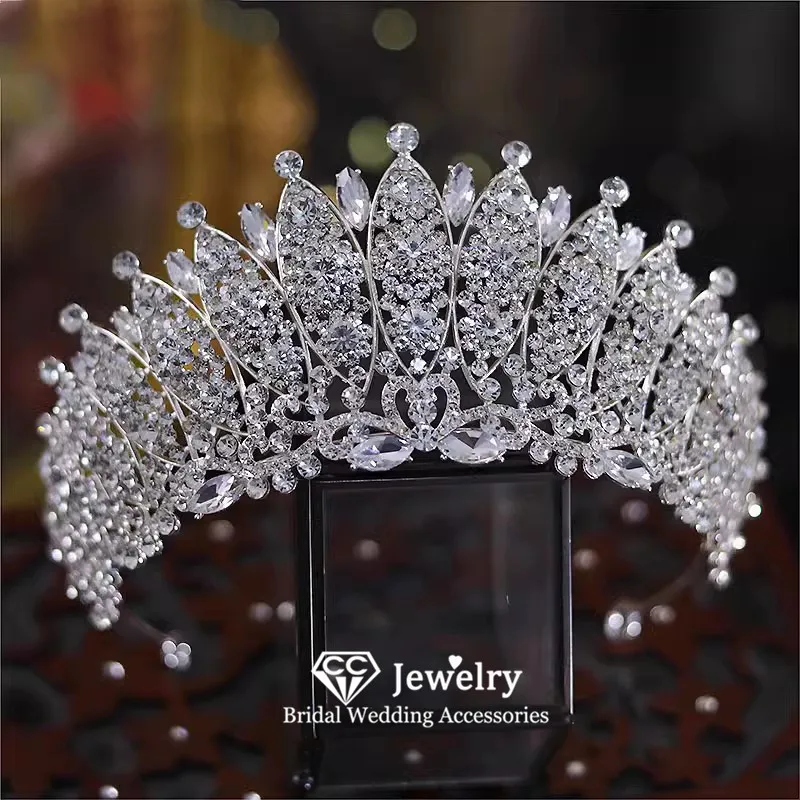 

CC Crowns for Women Wedding Accessories Bridal Headbands Engagement Jewelry Baroque Tiaras Crystal Headdress Prom Dress AN451