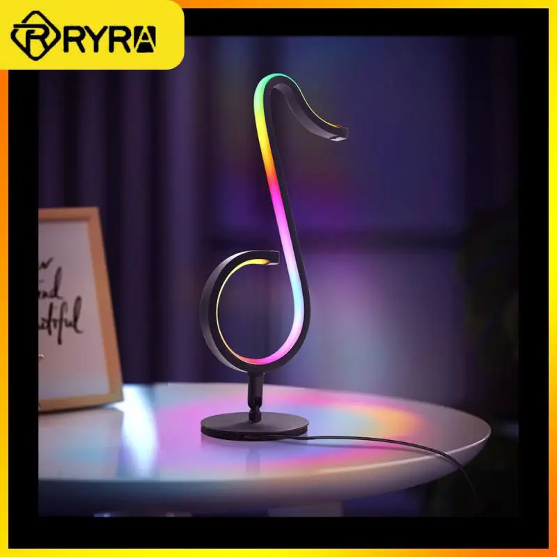 

Светодиодный ночники, Симфония музыкальной ноты, приложение с дистанционным управлением, атмосфера светильник, вращение на 180 °, освещение ...