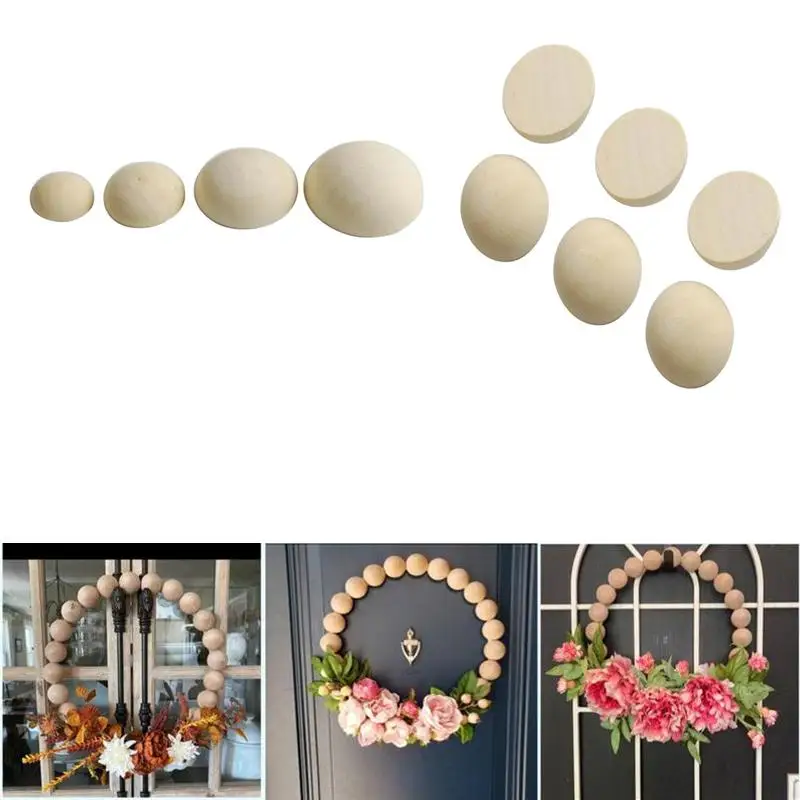 

25pcs Wood Half Split Balls Sizes Choose Round Ball Dome Ball Craft 15mm/20mm