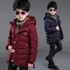 2022 New Winter Keep Warm Teenage Boys Jacket 3-14 Years Long Slim Fit Fashion Hooded Coat For Kids Children Outdoor Windbreaker 3