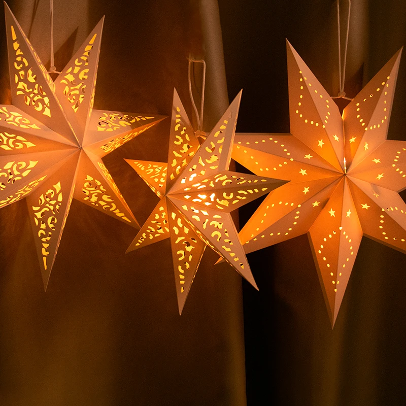 Подвесной бумажный фонарь в виде звезды