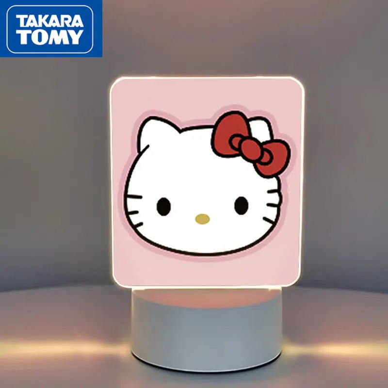 

TAKARA TOMY розовый подарок на день рождения HelloKitty для девочек, друзей, подруг, милый прикроватный ночник, настольная лампа