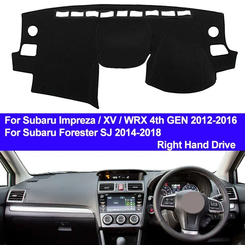 Коврик для приборной панели Subaru Impreza / XV WRX 4-го поколения 2012 - 2016 Forester SJ 2014-2018 правый