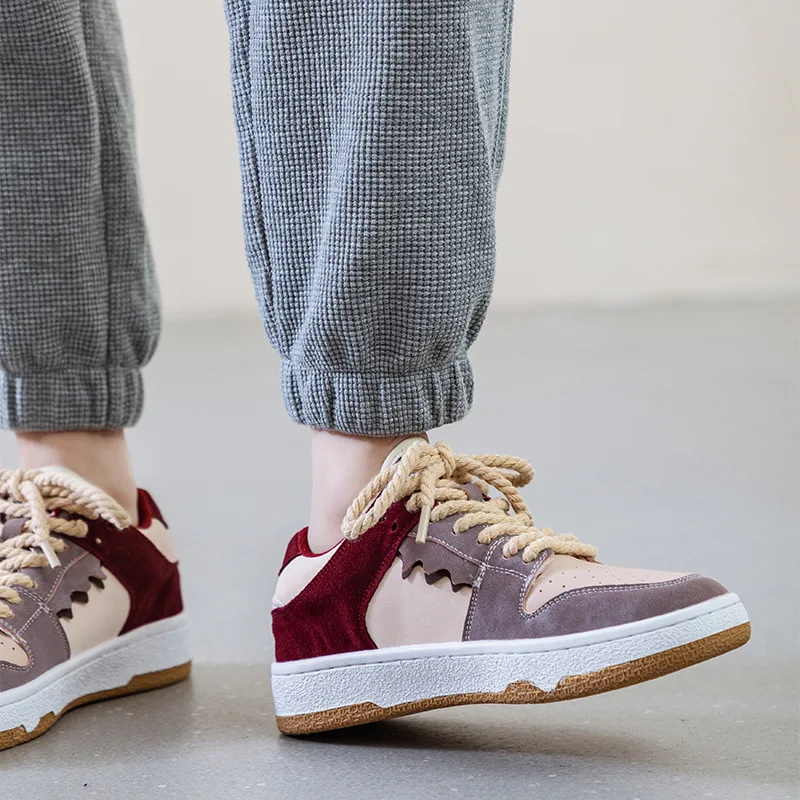 

Новинка 2022, повседневная женская обувь, обувь для скейтборда, низкие спортивные ботинки для пар, мужские и женские ботинки из воловьей кожи