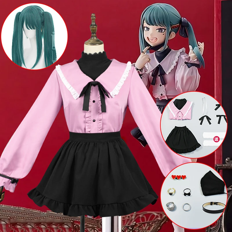 

Vampire Miku Cosplay Costume With Wig Miku Cosplay Kawaii Lolita Dress Suit Summer Skirt Uniform for Girl Clothes Costume Party
