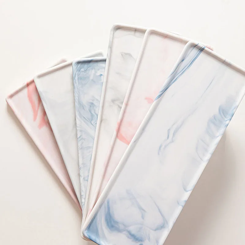 Керамический поднос для хранения настольный мундштуков Простой Мраморный