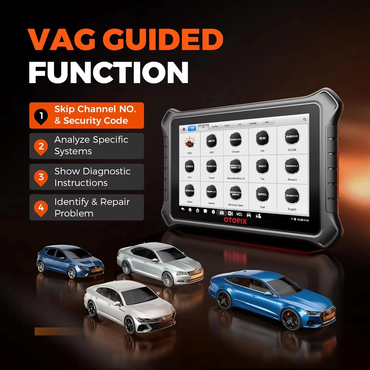 OTOFIX D1 PROS 2022 автомобильный диагностический инструмент кодирование ЭБУ/40 +