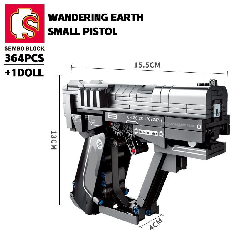SEMBO 364 шт. технические строительные блоки пистолеты военное оружие сделай сам
